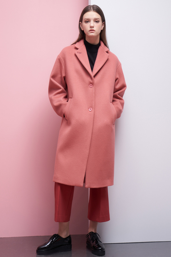 LOOKAST Oversized Single Breasted Coat- Blush LOOKAST Oversized Single Breasted Coat- Blush