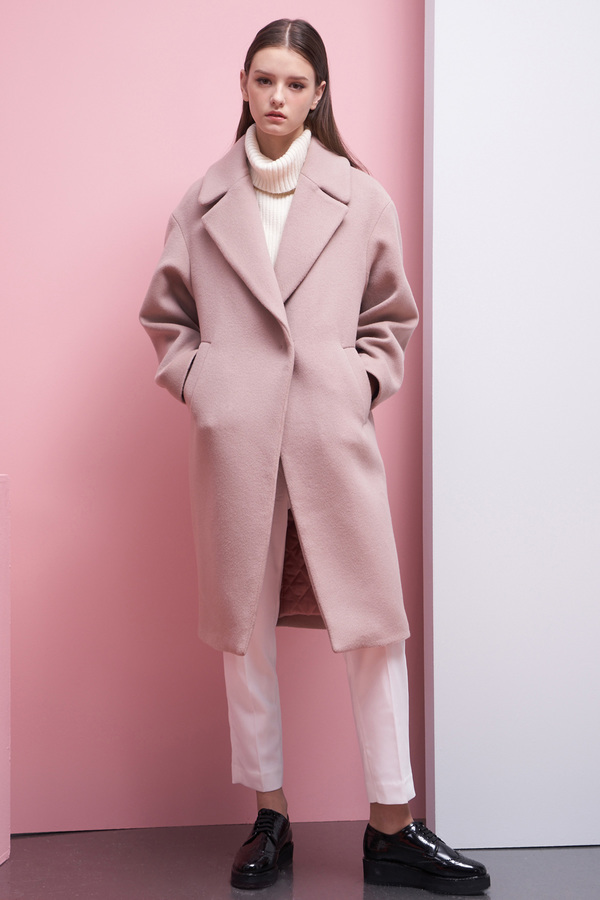 LOOKAST Oversized Long Wool Coat- Baby Pink LOOKAST Oversized Long Wool Coat- Baby Pink