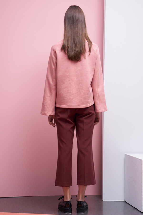 LOOKAST Bell Sleeve Sweatshirt- Baby Pink LOOKAST Bell Sleeve Sweatshirt- Baby Pink