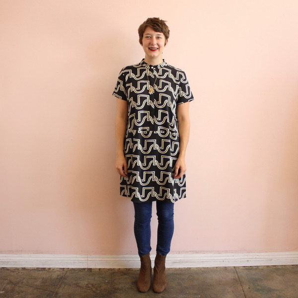 Dusen Dusen oversize tee dress - black duo weave Dusen Dusen oversize tee dress - black duo weave