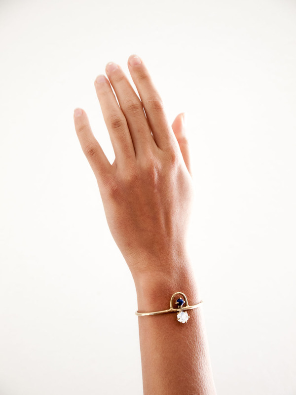 Laurel Hill Jewelry Arche Cuff // Moonstone & Lapis Laurel Hill Jewelry Arche Cuff // Moonstone & Lapis