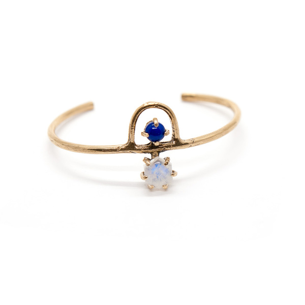 Laurel Hill Jewelry Arche Cuff // Moonstone & Lapis Laurel Hill Jewelry Arche Cuff // Moonstone & Lapis