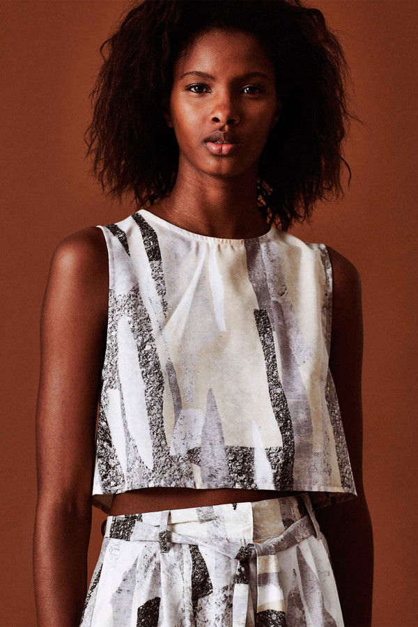 Native Youth Rockslide Print Crop Native Youth Rockslide Print Crop