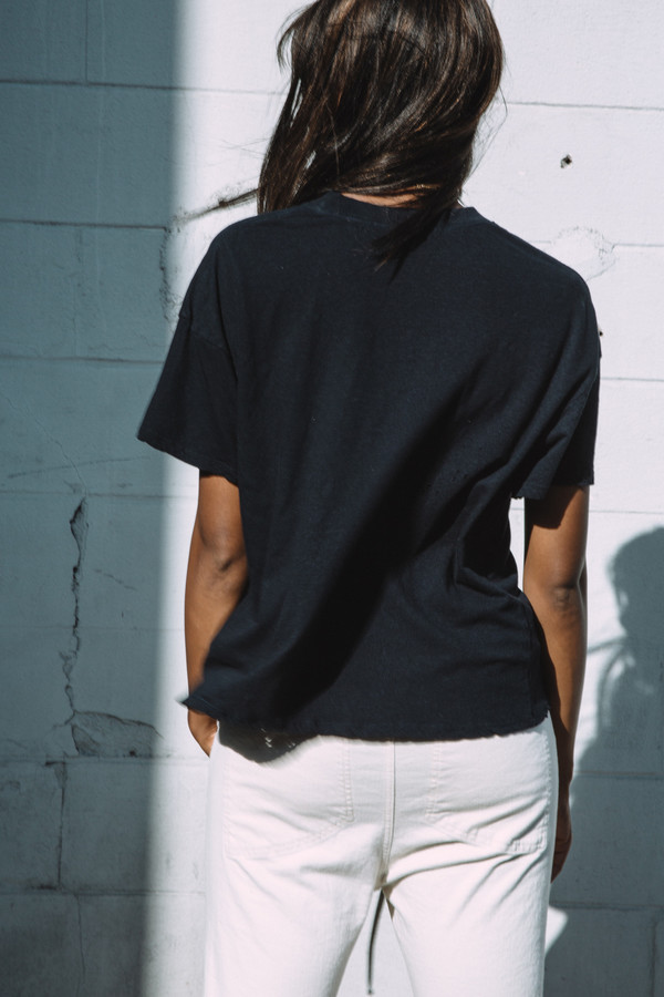 L'EQUIP NAVY LINEN BOX CREW L'EQUIP NAVY LINEN BOX CREW