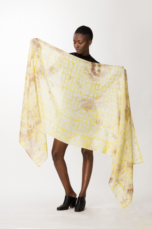 Osei-Duro Bena Scarf in Nacissus Osei-Duro Bena Scarf in Nacissus
