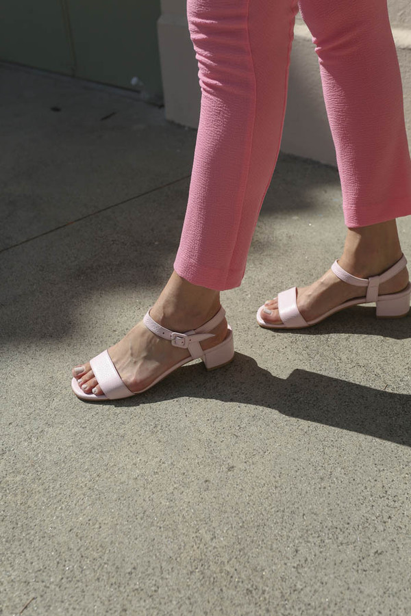 Maryam Nassir Zadeh Sophie Sandal in Rose Texture Maryam Nassir Zadeh Sophie Sandal in Rose Texture