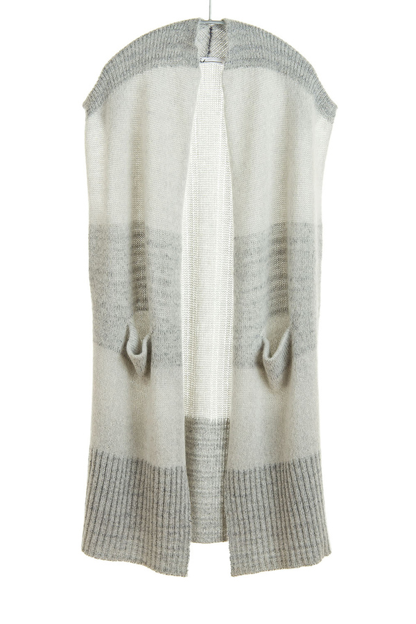 Paychi Guh Cashmere Open Poncho Mist Paychi Guh Cashmere Open Poncho Mist