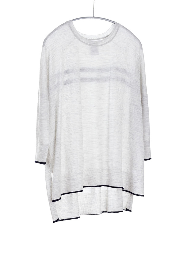 Paychi Guh Cashmere Tipped Tee Dove Grey Paychi Guh Cashmere Tipped Tee Dove Grey