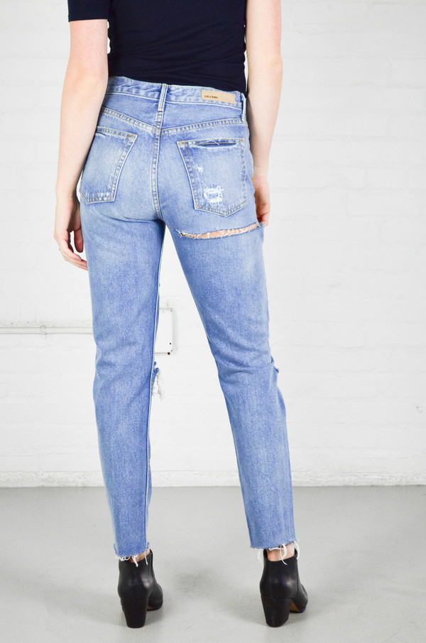 GRLFRND Karolina Back Slit High-Rise Skinny Jeans GRLFRND Karolina Back Slit High-Rise Skinny Jeans