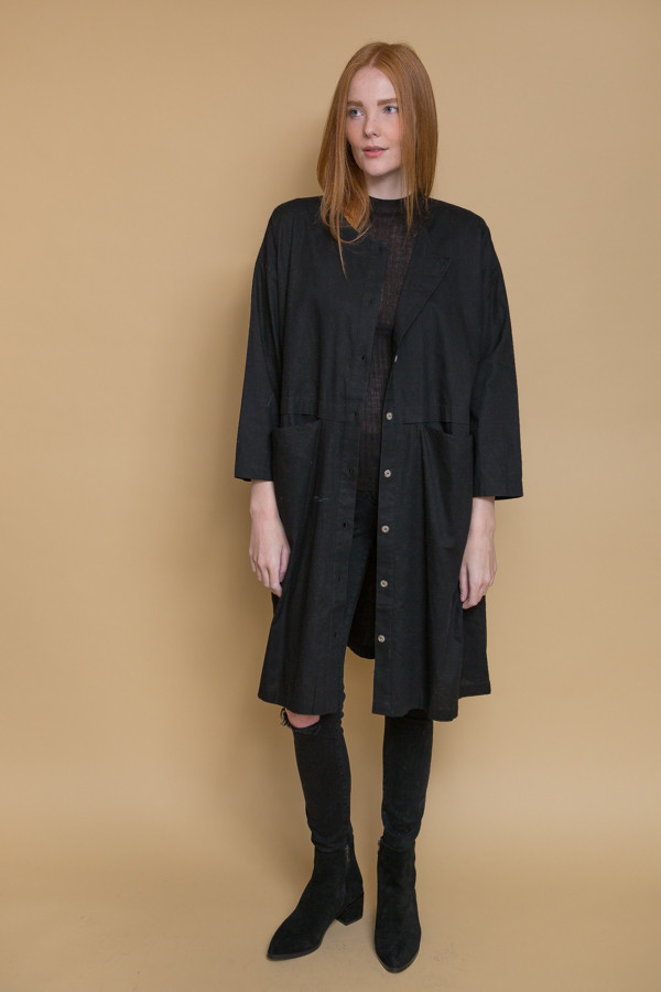 Revisited Matters Raincoat Dress - Black Revisited Matters Raincoat Dress - Black