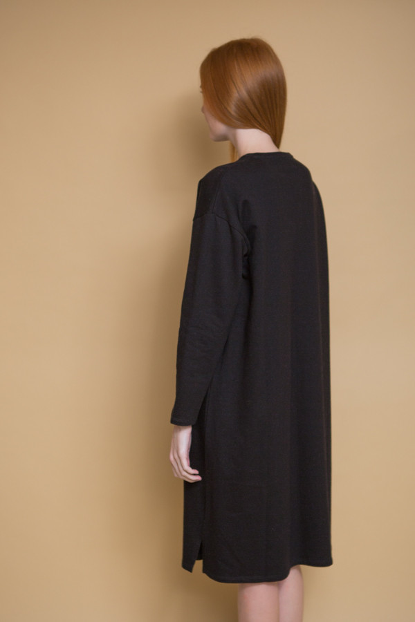 Revisited Matters T-Shirt Sweater Dress - Black Revisited Matters T-Shirt Sweater Dress - Black