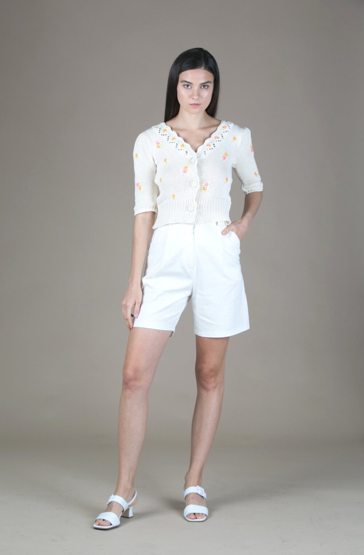 Tach Clothing Linen Bermuda Shorts Ivory Garmentory