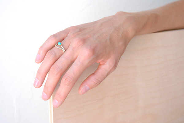 Mociun Turquoise and Diamond Ring Mociun Turquoise and Diamond Ring