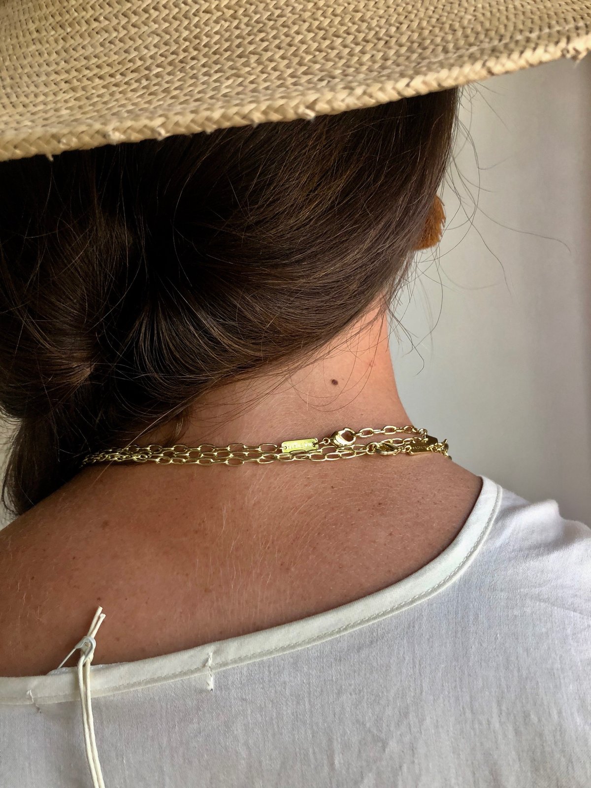Machete Petite Oval Link Necklace - 14k 