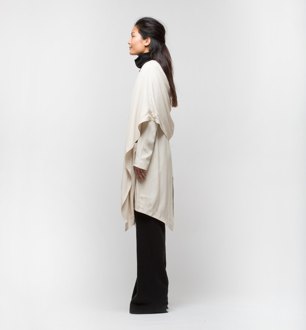 Laura Siegel Draped Coat Ivory Laura Siegel Draped Coat Ivory