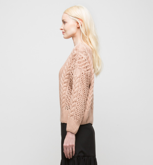 Ryan Roche Cropped Sweater Rose Ryan Roche Cropped Sweater Rose