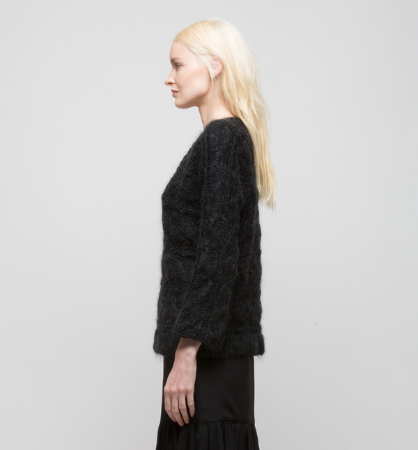 Ryan Roche V-Neck Sweater Black Ryan Roche V-Neck Sweater Black