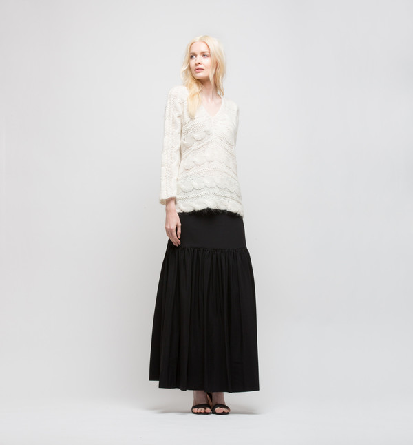 Ryan Roche V-Neck Sweater Ivory Ryan Roche V-Neck Sweater Ivory