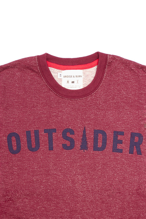 Bridge & Burn Columbiaknit Women's Outsider Sweatshirt Burgundy Bridge & Burn Columbiaknit Women's Outsider Sweatshirt Burgundy