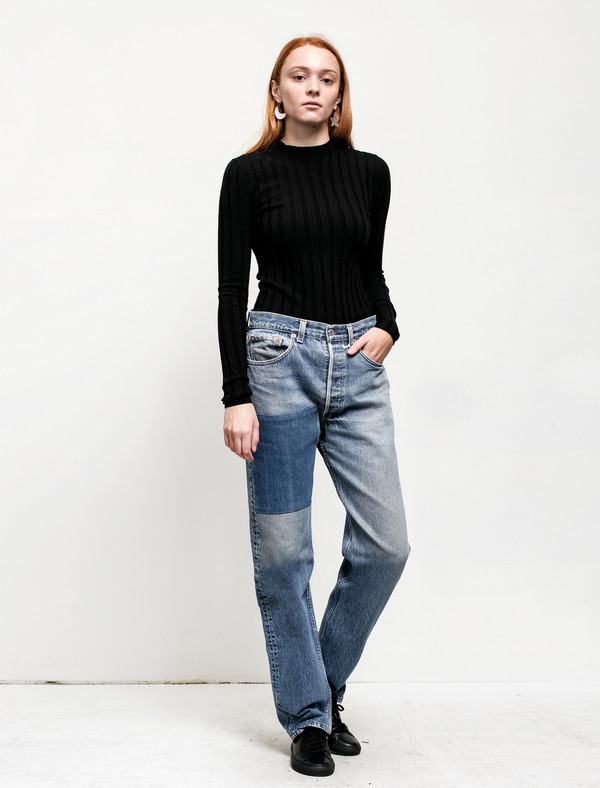 B Sides Womens Patchwork Denim 1/5 B Sides Womens Patchwork Denim 1/5