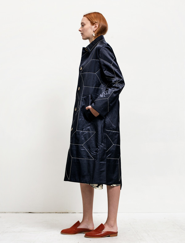 Trademark Star Quilt Coat Navy Trademark Star Quilt Coat Navy