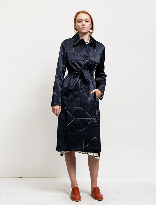 Trademark Star Quilt Coat Navy Trademark Star Quilt Coat Navy