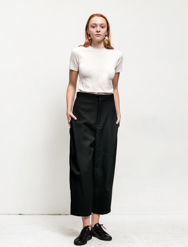 Ys by Yohji Yamamoto Womens Tuck Pleat Trousers Ys by Yohji Yamamoto Womens Tuck Pleat Trousers