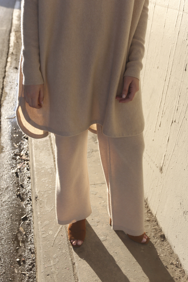 O-M Cashmere Pant, Oat O-M Cashmere Pant, Oat