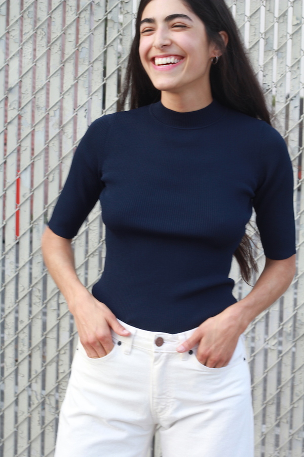 Objects Without Meaning Rib Tee, Navy Objects Without Meaning Rib Tee, Navy