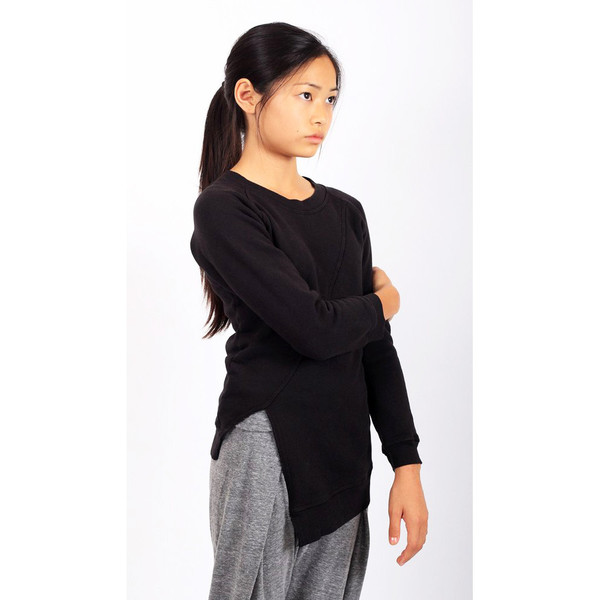Kid's Mimobee Echo Park Split Front Sweat - Black Kid's Mimobee Echo Park Split Front Sweat - Black