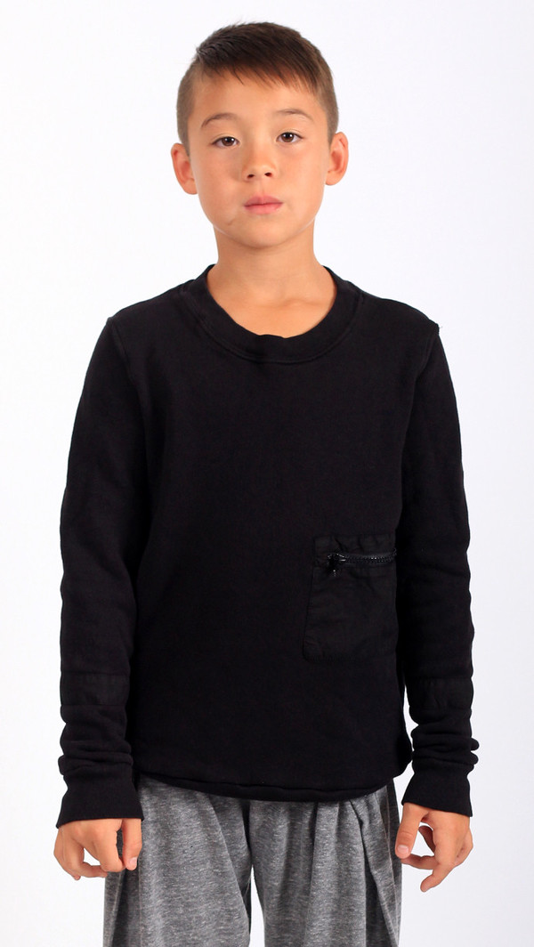 Kid's Mimobee Zippity Pkt Sweat - Black Kid's Mimobee Zippity Pkt Sweat - Black