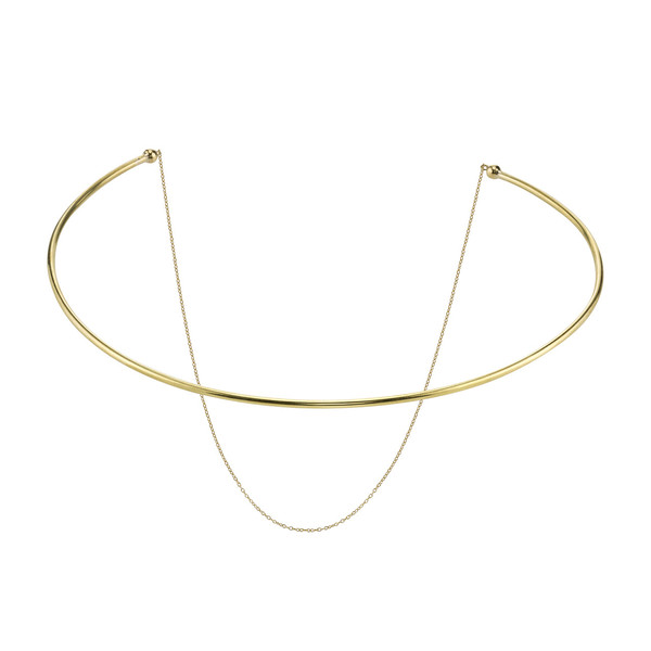 Gabriela Artigas Co-Orbit Choker with Draping Chain in Yellow Gold Gabriela Artigas Co-Orbit Choker with Draping Chain in Yellow Gold