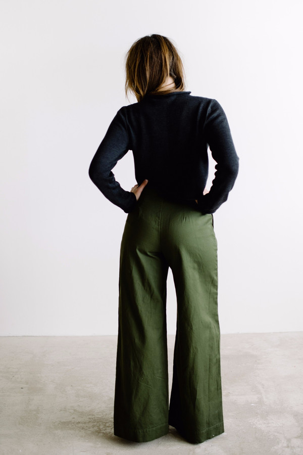 Esby Apparel Alex Wide Leg Pant // Olive Esby Apparel Alex Wide Leg Pant // Olive
