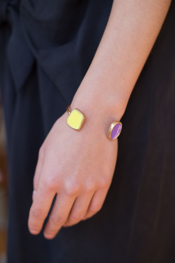 Studio Sophia Sophia Single Wire Bracelet (Yellow and Purple) Studio Sophia Sophia Single Wire Bracelet (Yellow and Purple)