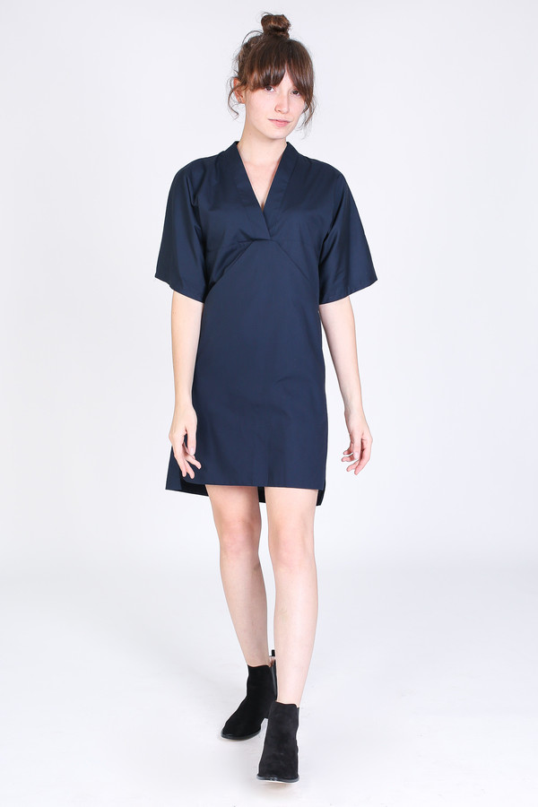 SBJ Austin Kelly dress in navy poplin SBJ Austin Kelly dress in navy poplin