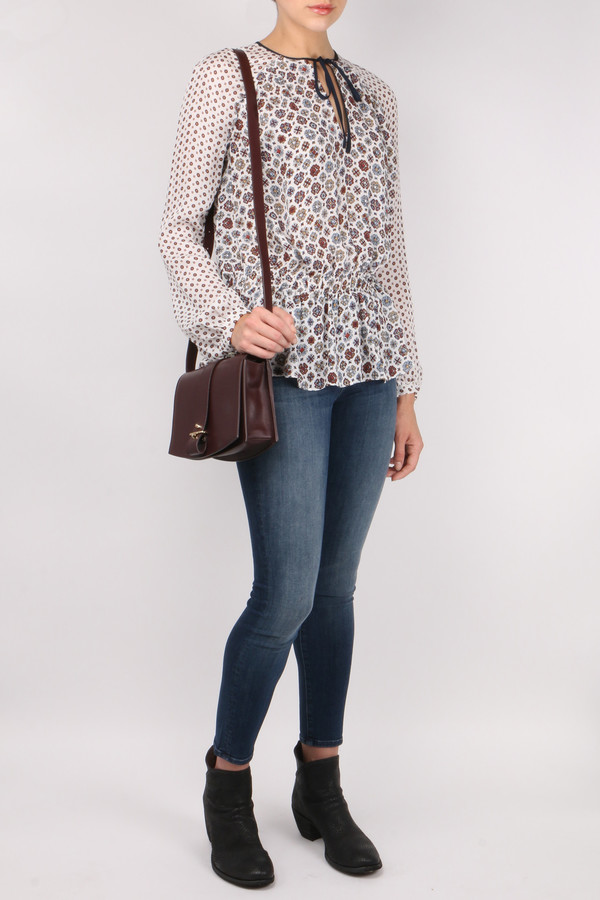 Derek Lam 10 Crosby L/S Peplum Blouse W/ Ties Derek Lam 10 Crosby L/S Peplum Blouse W/ Ties