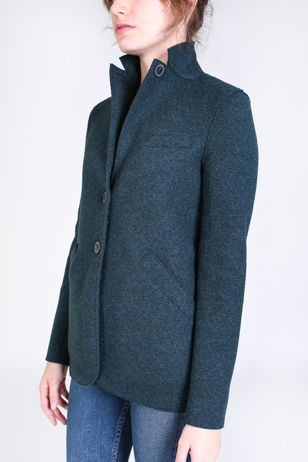 Harris Wharf London Outdoor jacket in teal Harris Wharf London Outdoor jacket in teal