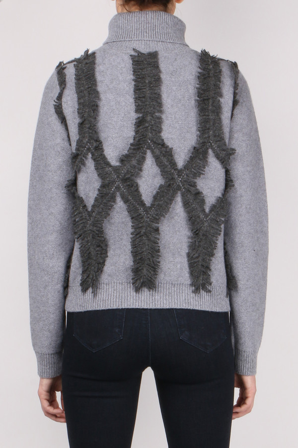 Jonathan Simkhai Shredded Argyle Turtleneck Jonathan Simkhai Shredded Argyle Turtleneck