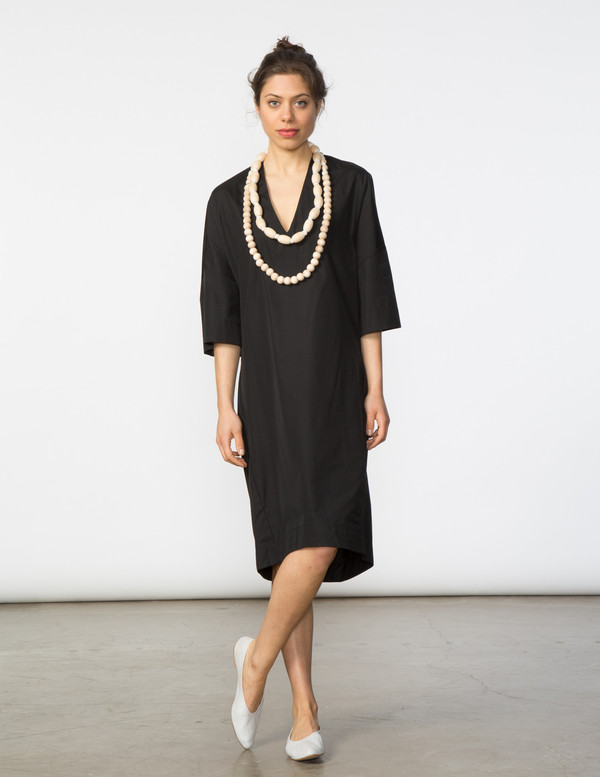 SBJ Austin Sadie Dress - Black Poplin SBJ Austin Sadie Dress - Black Poplin
