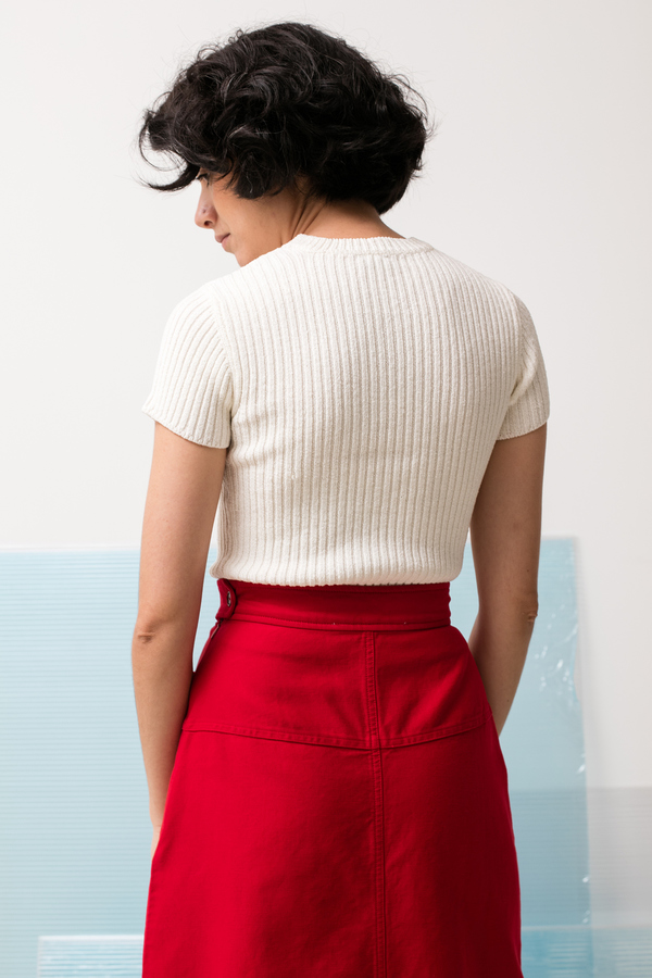 Caron Callahan Georgia Skirt - crimson twill Caron Callahan Georgia Skirt - crimson twill