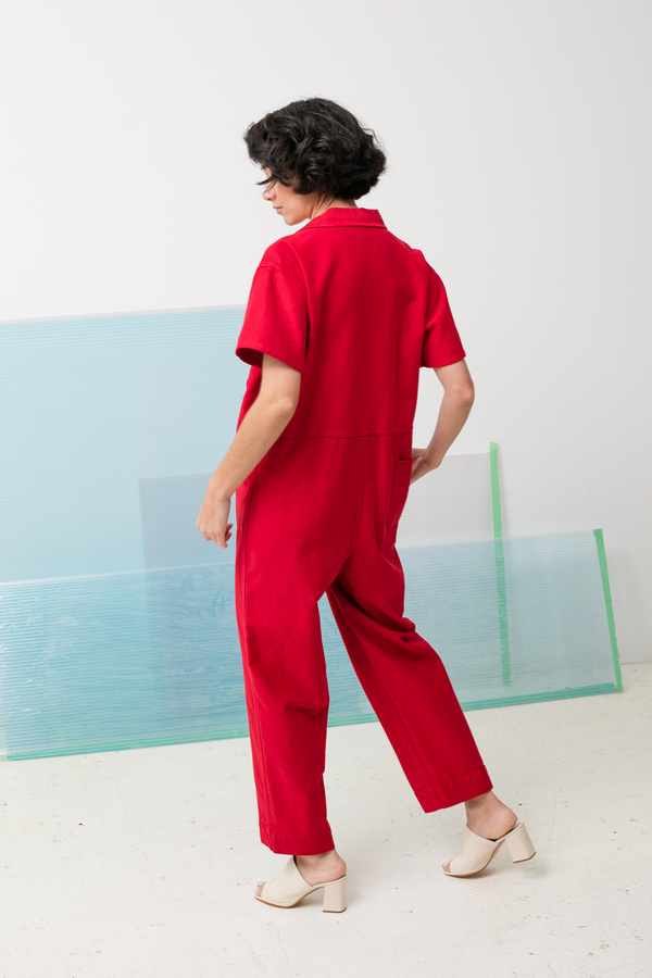 Caron Callahan Crawford Jumpsuit - crimson twill Caron Callahan Crawford Jumpsuit - crimson twill