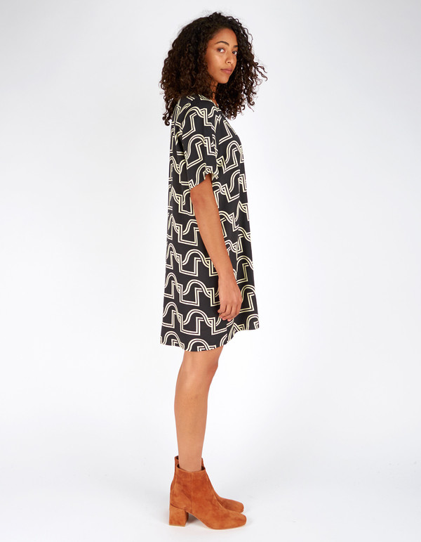 Dusen Dusen Short Yes Dress Black Duo Weave Dusen Dusen Short Yes Dress Black Duo Weave