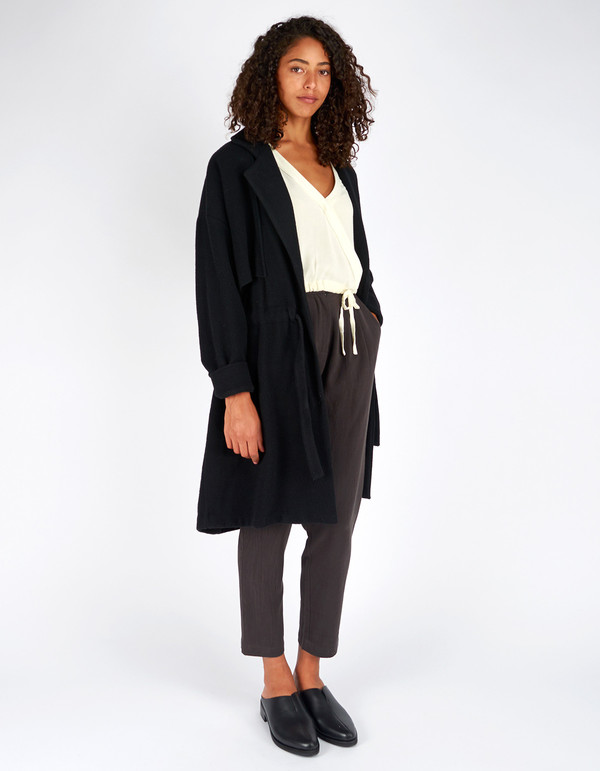 First Rite Tunnel Trench Wool Black First Rite Tunnel Trench Wool Black