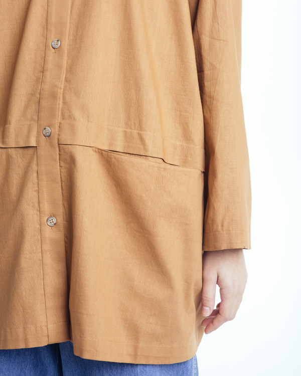 Revisited Matters Cropped Raincoat Top in Clay Revisited Matters Cropped Raincoat Top in Clay