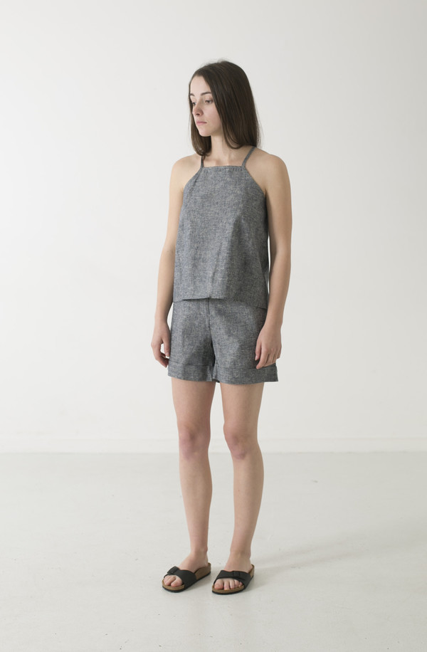 GOOD STUDIOS WOMENS HEMP LINEN HIGH WAIST SHORTS GOOD STUDIOS WOMENS HEMP LINEN HIGH WAIST SHORTS