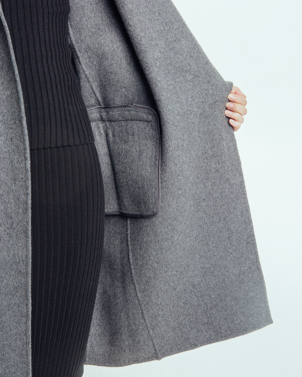 Achro Handmade Long Coat in Grey Achro Handmade Long Coat in Grey
