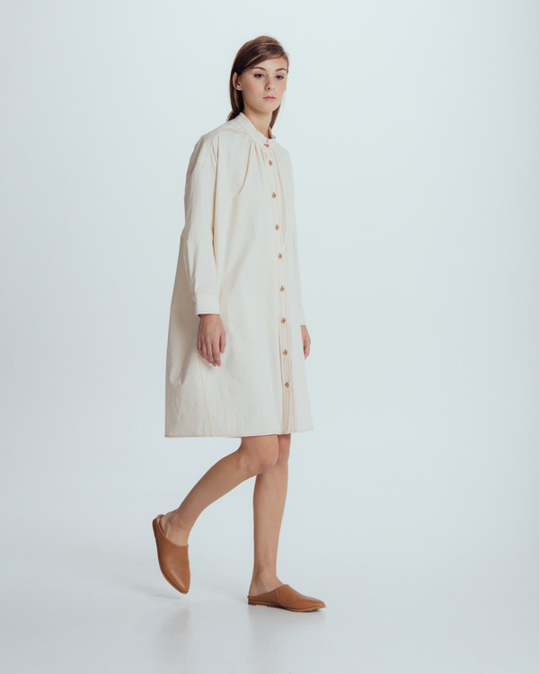 Caron Callahan Maria Shirt Dress in natural Caron Callahan Maria Shirt Dress in natural
