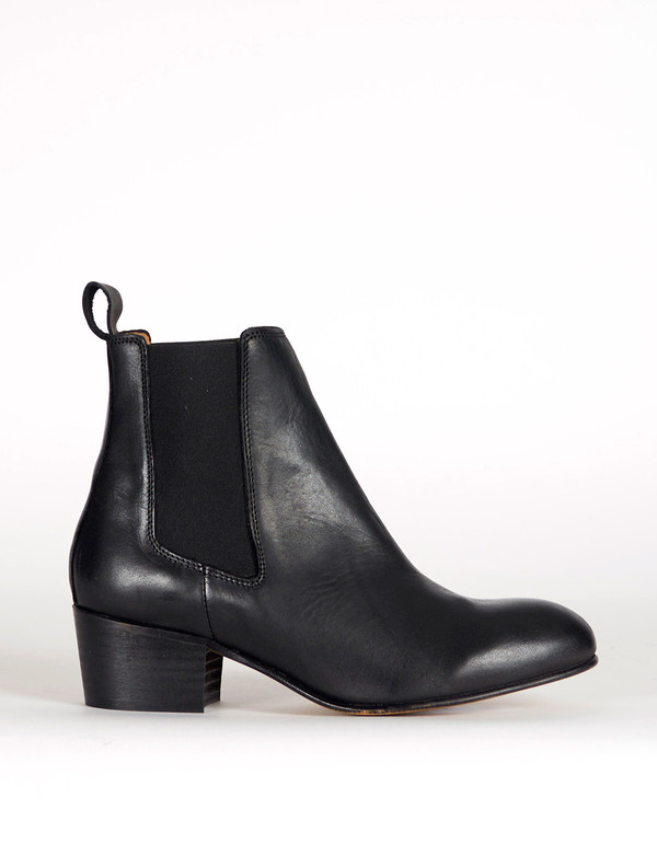 Selected Femme London Leather Boot Black Selected Femme London Leather Boot Black