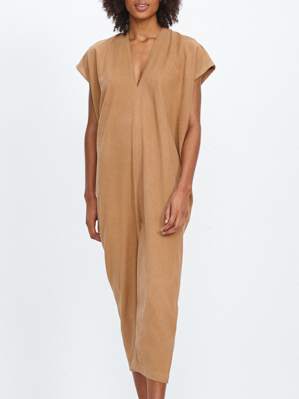 Miranda Bennett EVERYDAY JUMPSUIT / CAMEL SILK NOIL Miranda Bennett EVERYDAY JUMPSUIT / CAMEL SILK NOIL