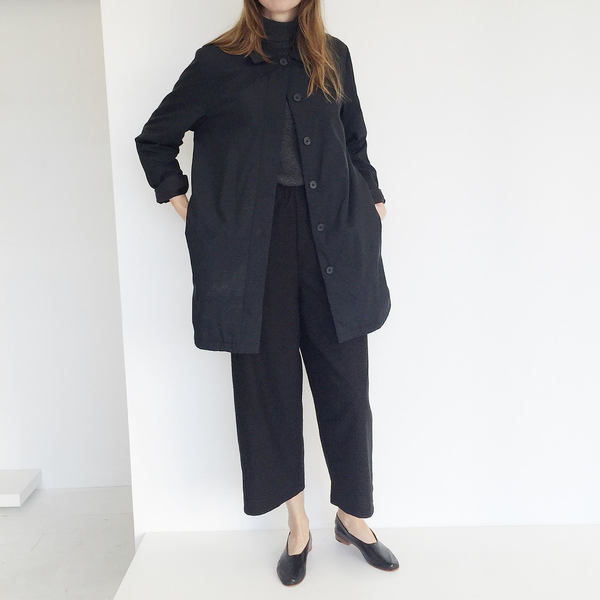 Johan Vintage Black Gap Coat Johan Vintage Black Gap Coat